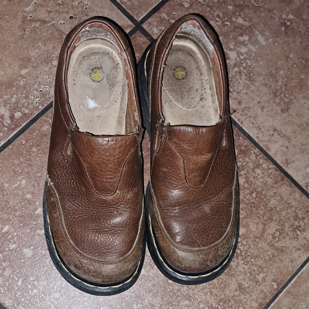 Dr. Martens Chestnut Leather Slip-Ons